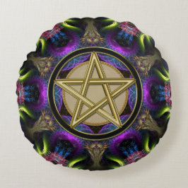 Coussins Ronds Golden Pentacle Magick