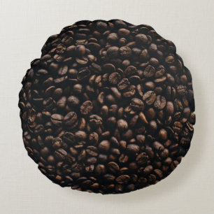 Coussins Ronds Graines de café Brown