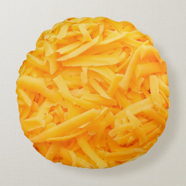 Coussins Ronds grated cheddar cheese top view (Devant)