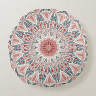 Coussins Ronds Grattez moderne Kaleidoscope Mandala art fractal