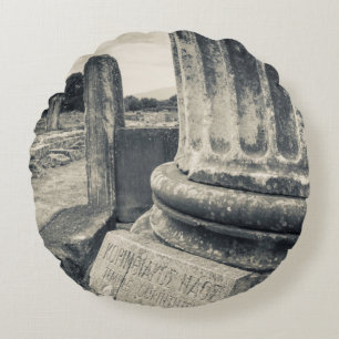 Coussins Ronds Grèce, ruines d'une ville antique