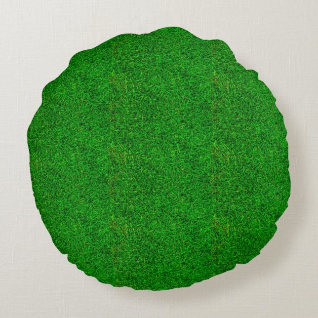 Coussins Ronds Green grass texture from a soccer field (Dos)