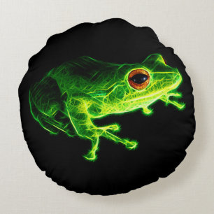 Coussins Ronds Grenouille verte