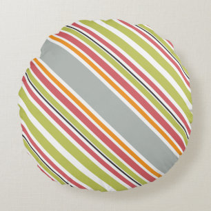 Coussins Ronds Gris vert gris orange rose