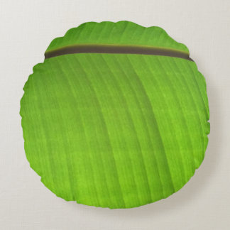 Coussins Ronds Gros plan de la feuille de banane