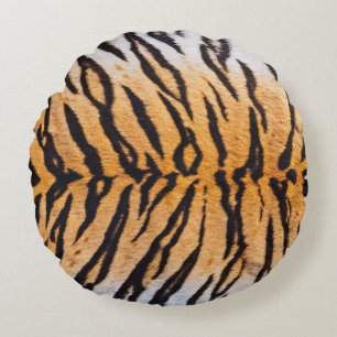Coussins Ronds Gros plan de Tigre Indo-Chinois (Panthera)