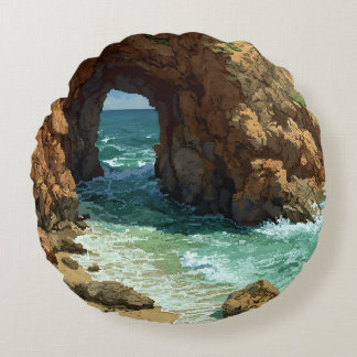 Coussins Ronds Grotte océanique pixel art