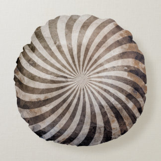 Coussins Ronds Grunge Spiral Burn