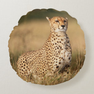 Coussins Ronds Guépard sur un petit monticule pour une meilleure 