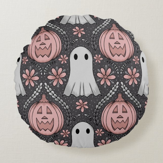 Coussins Ronds Halloween beauty  (Devant)