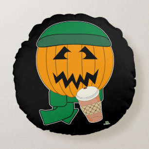 Coussins Ronds Halloween Fu Hipster Jack-o-lantern Café Fun
