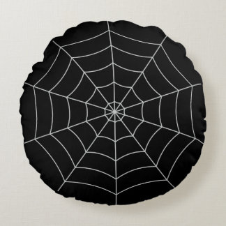Coussins Ronds Halloween gothique de Spiderweb