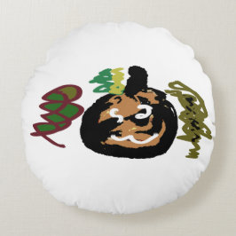 Coussins Ronds Halloween jack o 'lantercafé