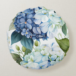 Coussins Ronds Hamptons Hydrangeas Cushion