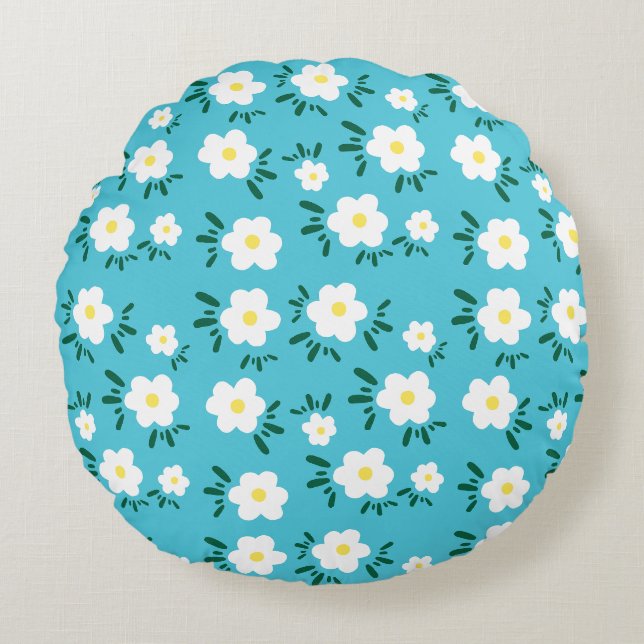 Coussins Ronds Happy Flowers (Devant)