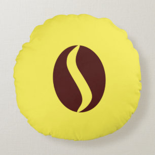 Coussins Ronds Haricot de café funky