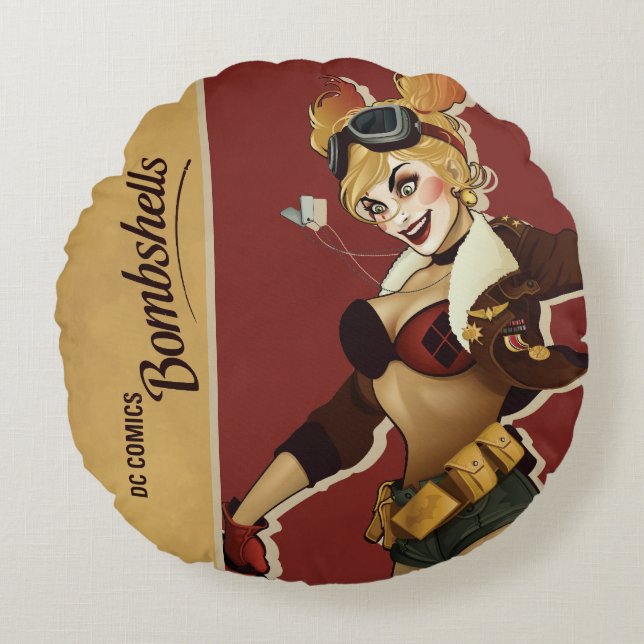 Coussins Ronds Harley Quinn Bombshells Pinup (Devant)