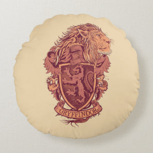 Coussins Ronds Harry Potter   Gryffindor Lion Crest