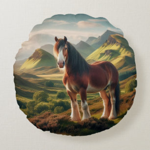 Coussins Ronds Haute-Écosse cheval de Clydesdale