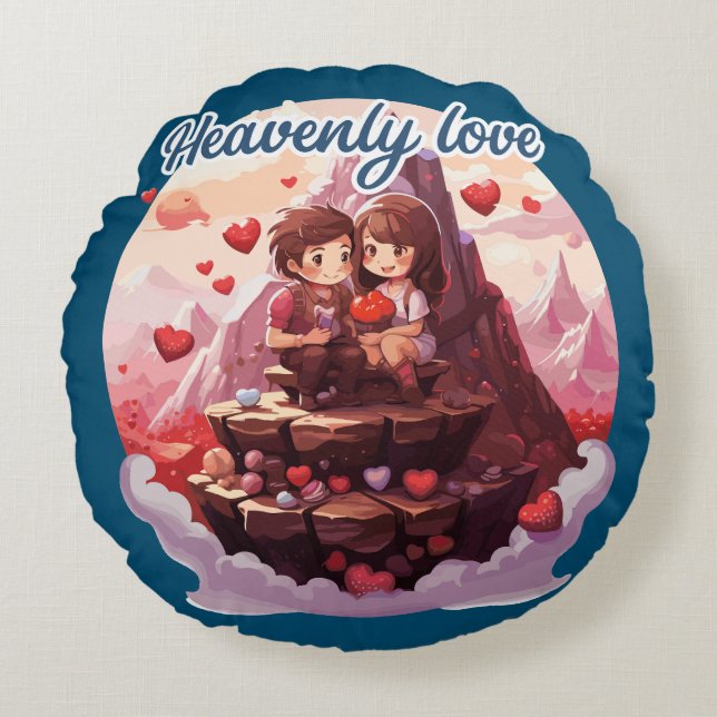Coussins Ronds Heavenly love (Devant)