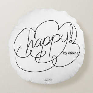 Coussins Ronds HEUREUX par choix - Bold CloudS
