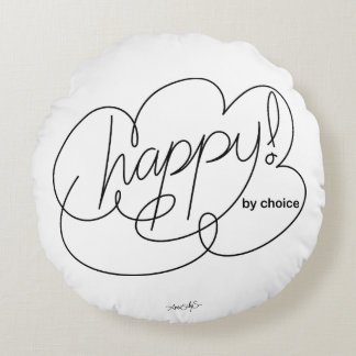 Coussins Ronds HEUREUX par choix - Bold CloudS