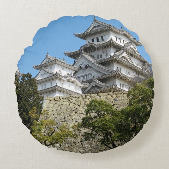 Coussins Ronds Himeji Château 姫 路 城, Hyogo, Japon (Devant)