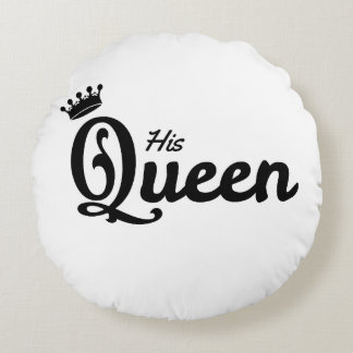 Coussins Ronds HIS QUEEN and HER KING round pillow