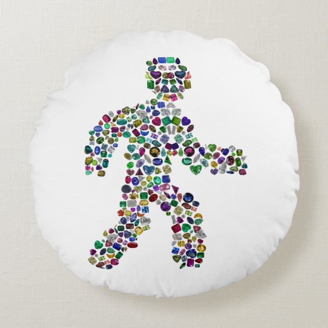 Coussins Ronds Hommes en mouvement (Devant)