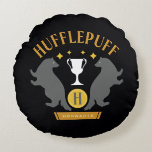 Coussins Ronds HUFFLEPUFF™ Badger and Cup House Pride Graphisme