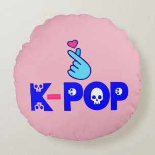 Coussins Ronds I Love KPop Fabulous Soft et Wrinkle free