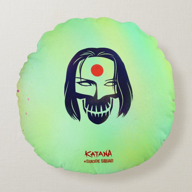 Coussins Ronds Icône principale du peloton | Katana de suicide (Devant)