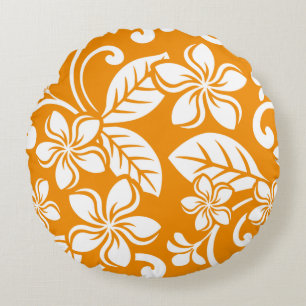 COUSSINS RONDS ÎLE PLUMERIA (ORANGE)