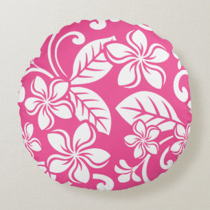 COUSSINS RONDS ÎLE PLUMERIA (ROSE MELON D'EAU)