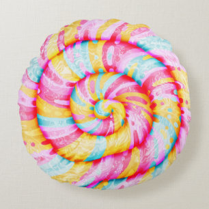 Coussins Ronds Illustration de bonbons sucrés Lollipop