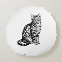 Illustration PNG de chat à l'encre noire élégante