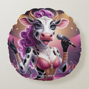 Coussins Ronds Imaginaire Cute Superbe Vache Popstar