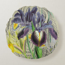 Imaginaire floral d'Iris 2.0 Neutre rond