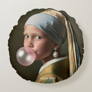 Coussins Ronds Imaginaire mignon bulle rose gomme