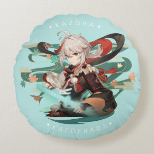 Coussins Ronds Impact de Genshin : Kazuha Kaedehara