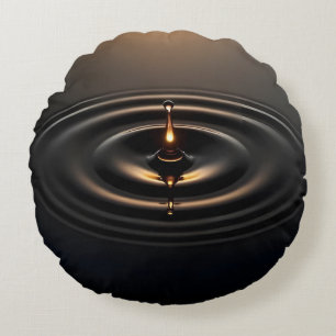 Coussins Ronds Impact Doré sur Surface Visqueuse