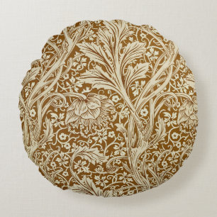 Coussins Ronds Impression d'art floral vintage Arcadia de William