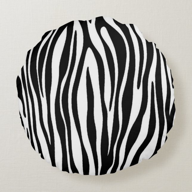 Coussins Ronds Impression Zebra (Dos)