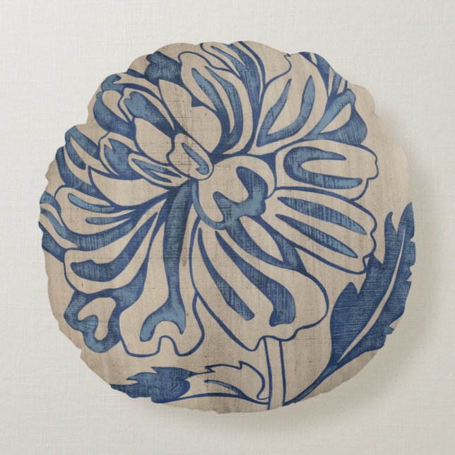 Coussins Ronds Indigo Mum (Devant)