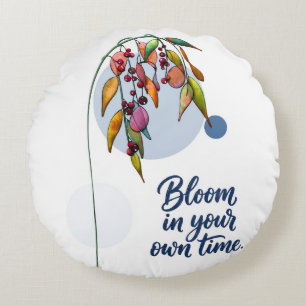 Coussins Ronds Inspiration Florale avec des Baies