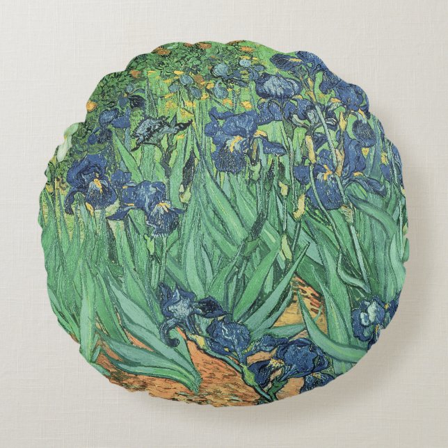 Coussins Ronds Iris de Vincent van Gogh |, 1889 (Devant)