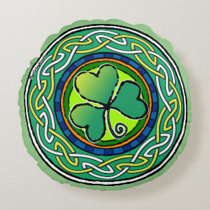 Coussins Ronds Irish shamrock