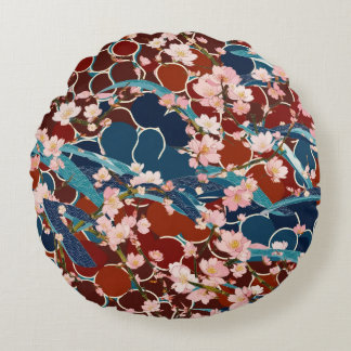 Coussins Ronds japonais Sakura-koi-Asnoha-