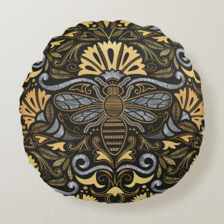 Coussins Ronds Jardin d'abeilles Queen // style passementerie bro