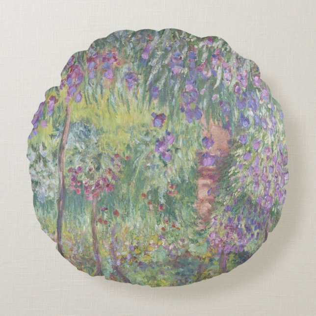 Coussins Ronds Jardin de l'artiste à Giverny par Claude Monet (Devant)